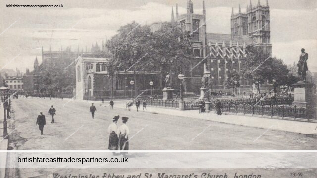 Antique Westminster Abbey and St. Margaret’s Church LONDON Valentine’s Postcard
