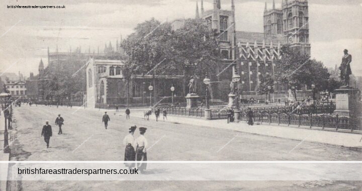 Antique Westminster Abbey and St. Margaret’s Church LONDON Valentine’s Postcard